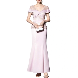 Summer Evening Dress Feminine Touch Pink Long Fishtail Dress