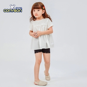 Spring Autumn Children Cotton Spandex Knit Candy Color Leggings