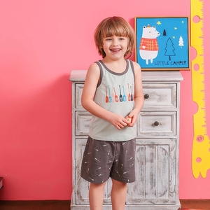Wholesale Boy Cotton Short Sleeves Children T-Shirt Shorts Set