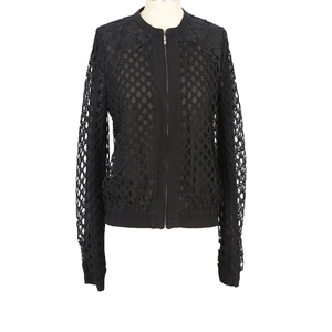 Spring Autumn New Design Chemical Lace Causal Bomber Jacket for Woman