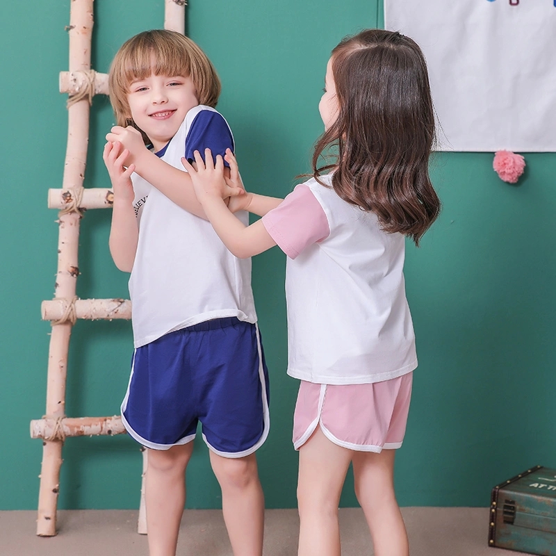 Wholesale-Summer-Children-Clothes-Pure-Cotton-Short-Sleeve-Letter-Printed-T-Shirt-and-Navy-Blue-.jpg