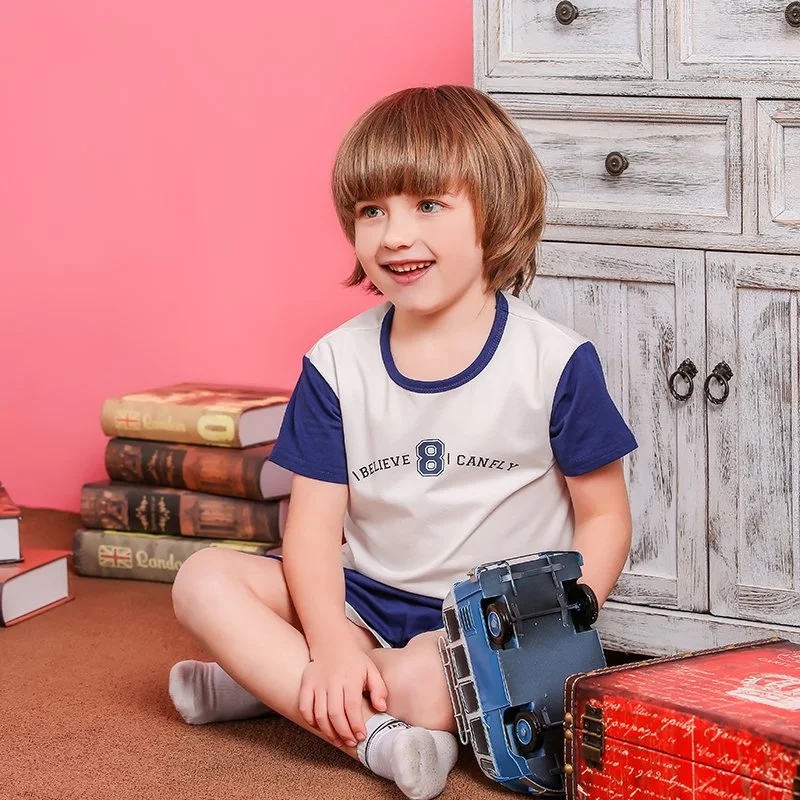 Wholesale-Summer-Children-Clothes-Pure-Cotton-Short-Sleeve-Letter-Printed-T-Shirt-and-Navy-Blue-.jpg