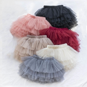 2021 Spring and Autumn Six Color Skirt Girls Fluffy Skirt Versatile Mini - Skirt for Children