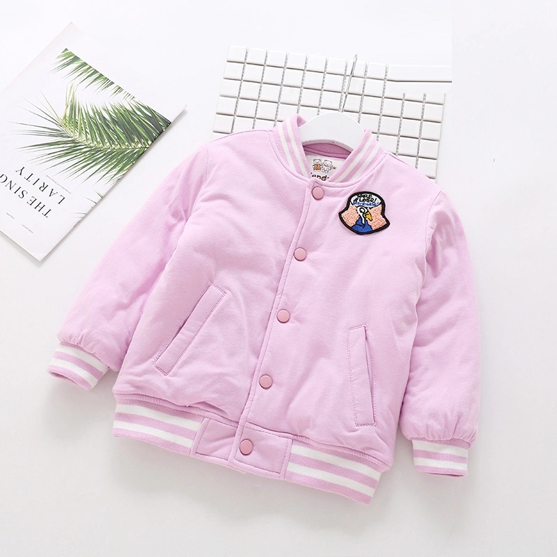 Children′s Knitted Breathable Stand Collar Winter Cotton-Padded Jacket