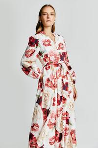 Lady Long Sleeevs Floral Dress