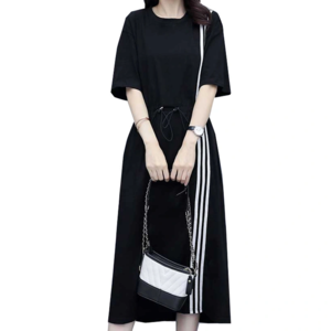 The Latest Fashion Short - Sleeved Knit Casual Dress for Woman