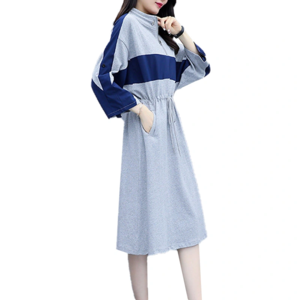Woman Autumn Good Quality Fashion with Stand Collar and Half Sleeve Sport Dress