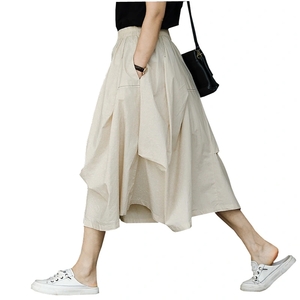 2021 Summer New Design Hot Popular Loose Casual Irregularity A-Line Skirt for Lady