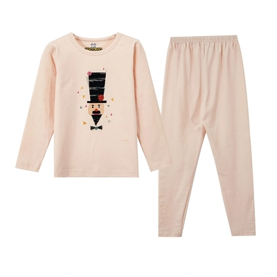 High Quality Cotton &nbsp;Long Sleeve Round Neck Underwear Set for Girls