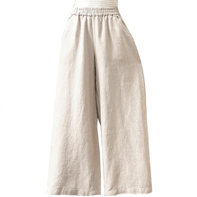 2021 Summer High Quality Leisure Home Casual Linen Slacks for Women