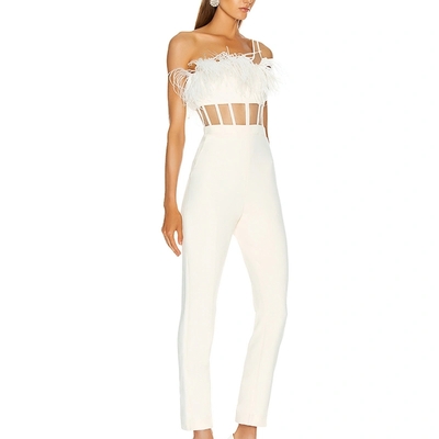 New Fashion Sexy Feather Wipe Chest Perspective Waist Trousers for Women