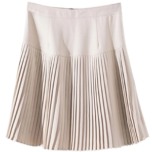 Spring Autumn Hot Popular Pleated Knee-Length Mini Sweet Skirt for Girls