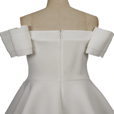 2021 New Design Scuba off Shoulder Ruffles Top for Ladies