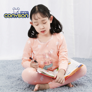 Spring and Fall Children′s Clothing Girls Underwear Cotton Children Pajamas Children Casual Wear Paj